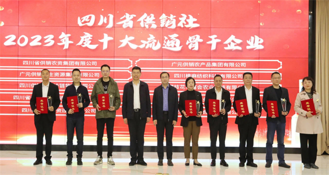 四川省棉麻集團有限公司相關(guān)單位和個人榮獲四川省供銷社“2023年度十大流通骨干企業(yè)、最美供銷人”榮譽獎項