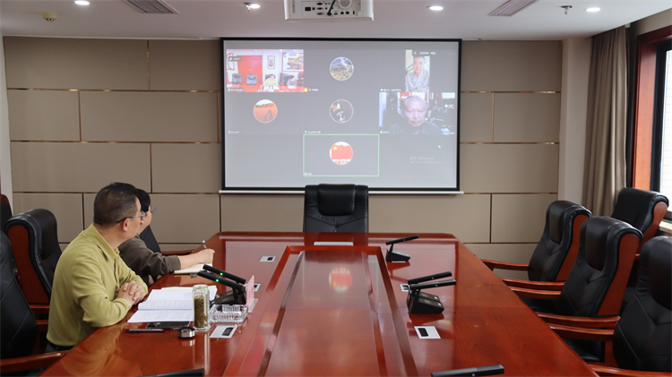 集團公司出席與上海向陽公益基金會、 供銷總社青島公司、國科凱信集團交流合作視頻會